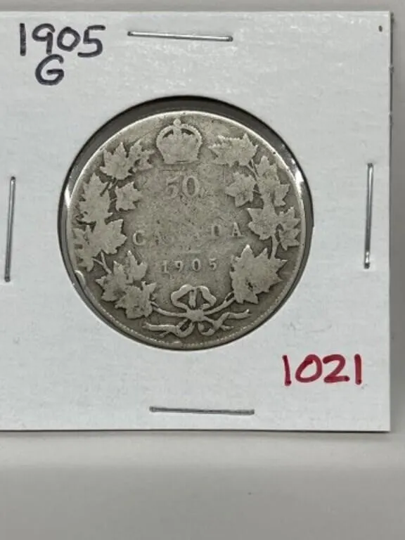 1905 Cdn Silver 50 Cents - G