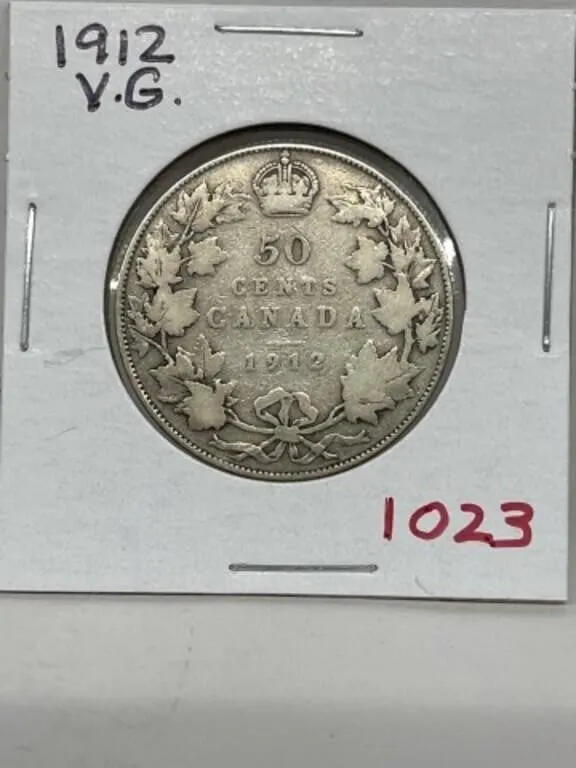 1912 Cdn Silver 50 Cents - Vg