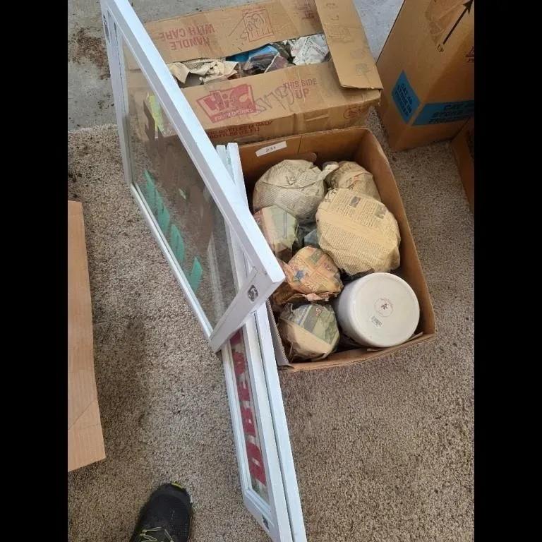 White Window Sash Assorted Items Lot