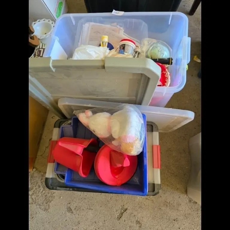 Assorted Household Storage Toy Lot - Used