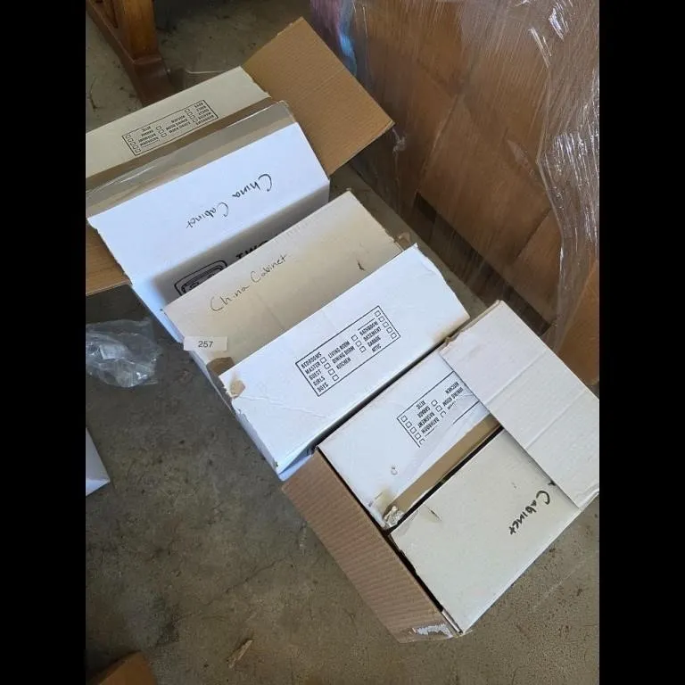 Home Kitchen China Cabinet Lot with Dishes Bowls