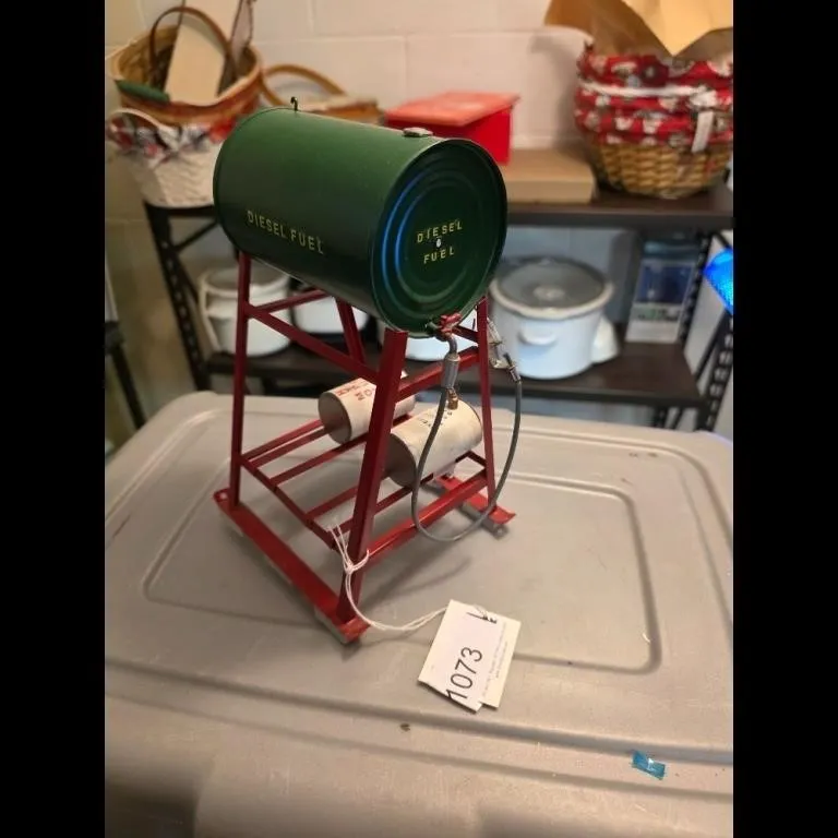Vintage Diesel Fuel Tank and Pump Display Model