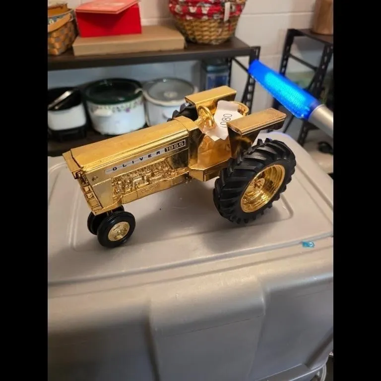 Gold Oliver 1955 Tractor Toy Model