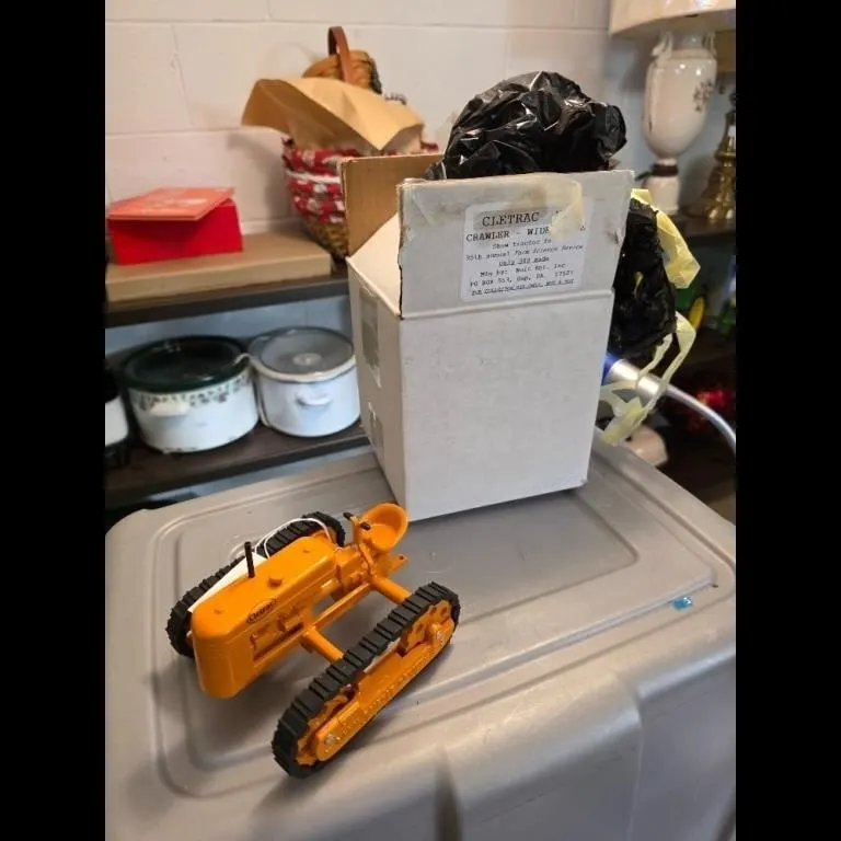Cletrac Crawler Tractor Toy Orange