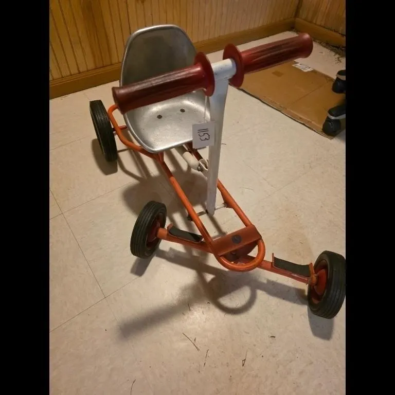 Vintage Metal Pedal Go Kart Racer Toy