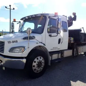 Hiab Crane on 2010 Freightliner T/A Rolloff Truck
