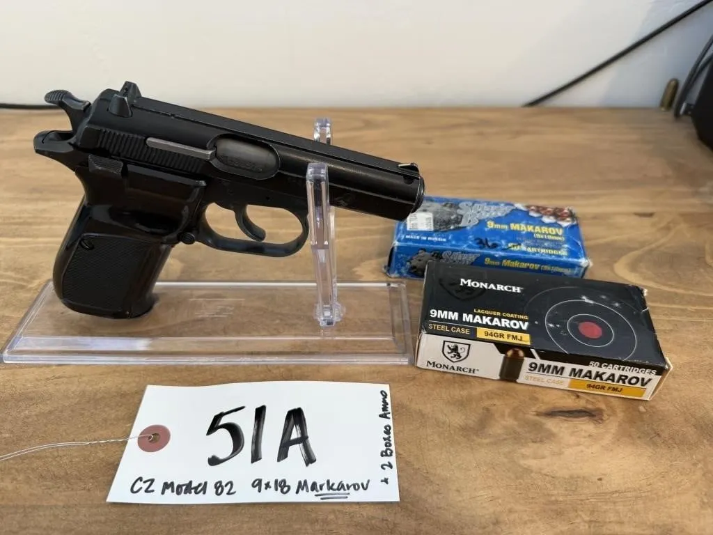 CZ Model 82 9x18MM Markarov with 36 count box of