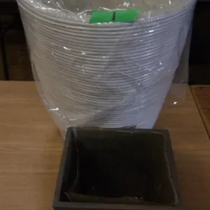 UNCLAIMED STORAGE:  WHITE FLOWER POT (APPROX. 13" H)