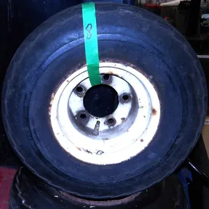 2 - 18.5 X 8.5 X 8 TRAILER TIRES & RIMS (GOOD CONDITION)