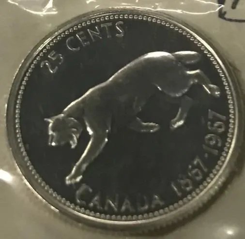 1967 PROOF MINT SEALED CANADA SILVER QUARTER