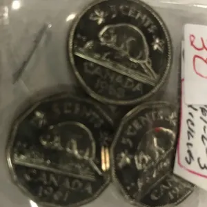 1961, 1962 & 1963 UNCIRCULATED CANADA NICKEL SET