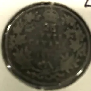 1910 CANADA KING EDWARD VII SILVER QUARTER