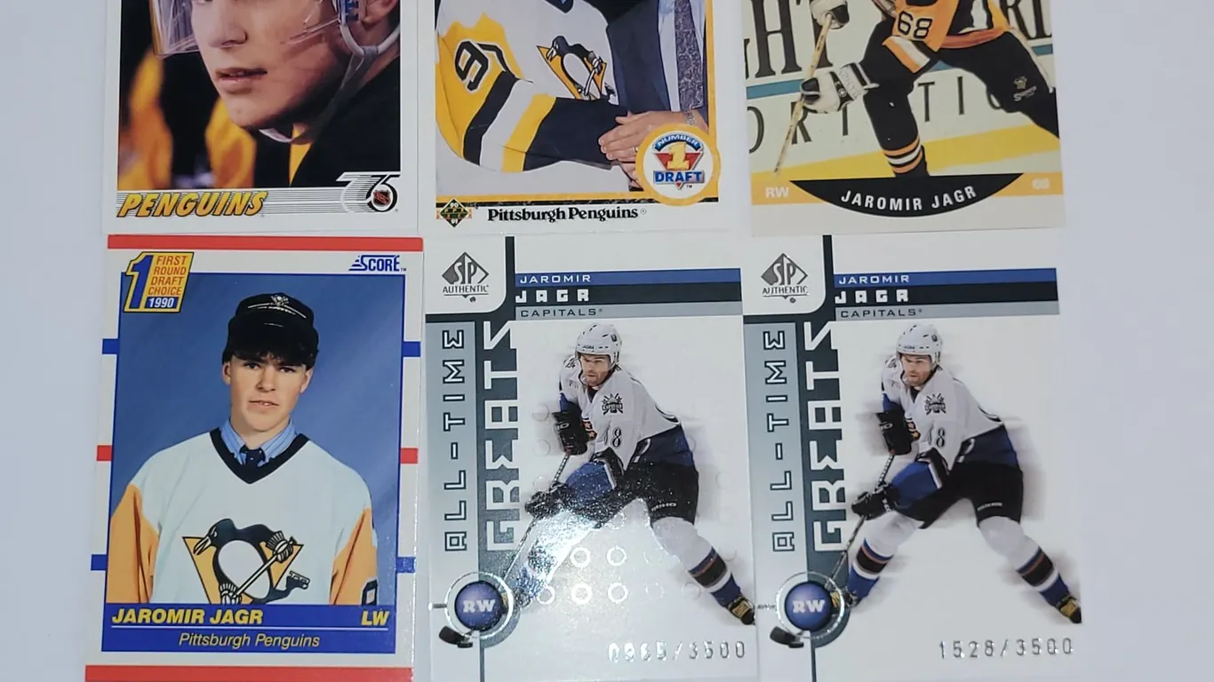 LOT OF 6 JAROMIR JAGR ROOKIE LIMITED EDITION CARDS