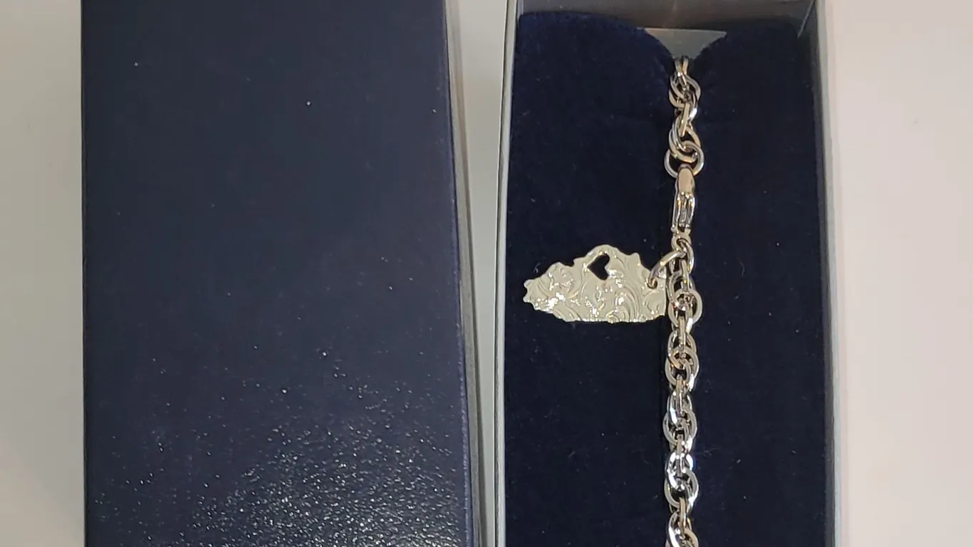 925 STERLING SILVER CHARM & BRACELET - ILLINOIS MONTANA SILVERSMITHS