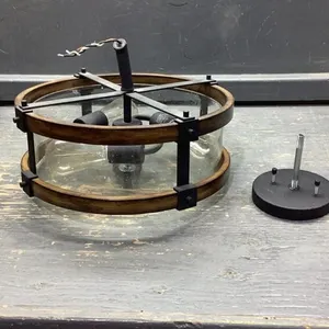 WOOD + METAL LIGHT FIXTURE