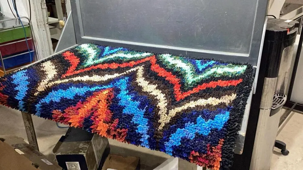 HOMEMADE RUG - MULTI COLOUR PATTERN