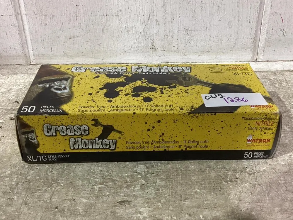 GREASE MONKEY DISPOSABLE GLOVES XL/TG