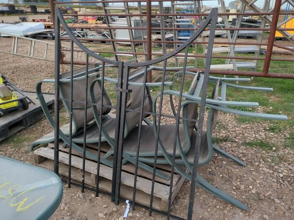 Patio Chairs & Aluminum Gate