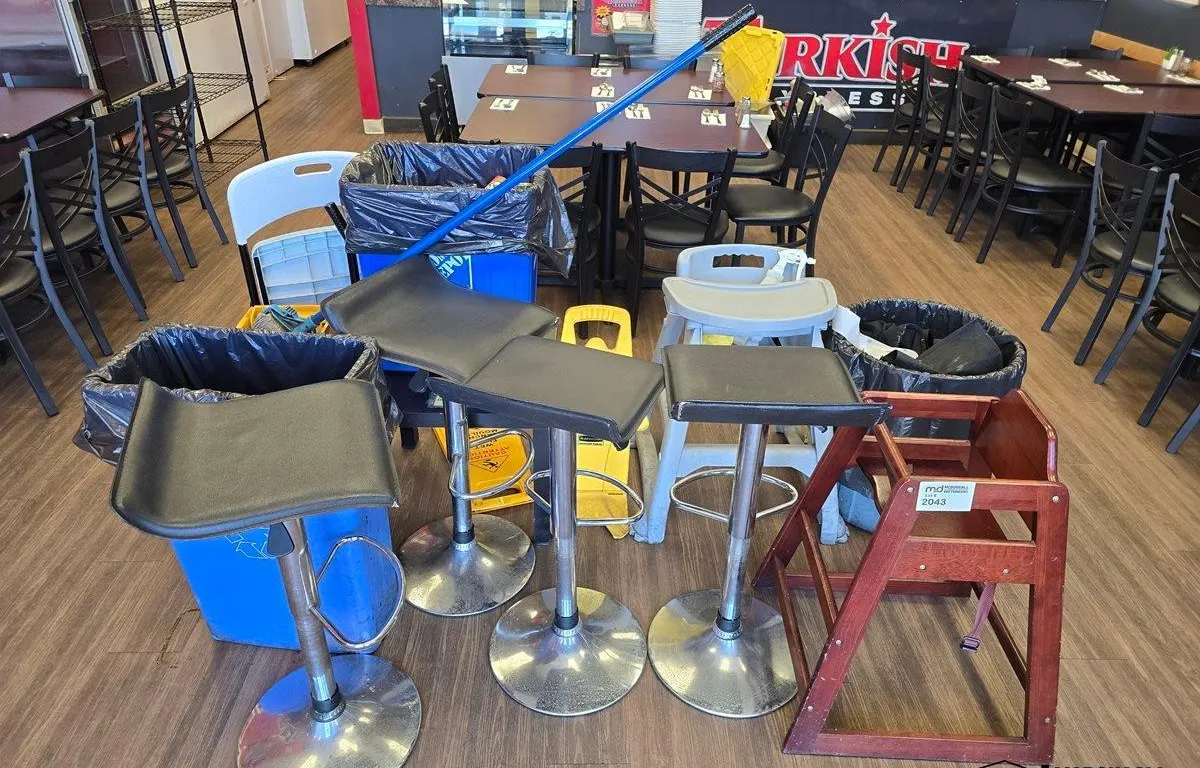 Stools, High Chairs & Cleaning Supplies
UNRESERVED