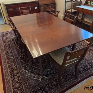 Wood Dining Table, (12) Chairs & Area Rug
 UNRESERVED