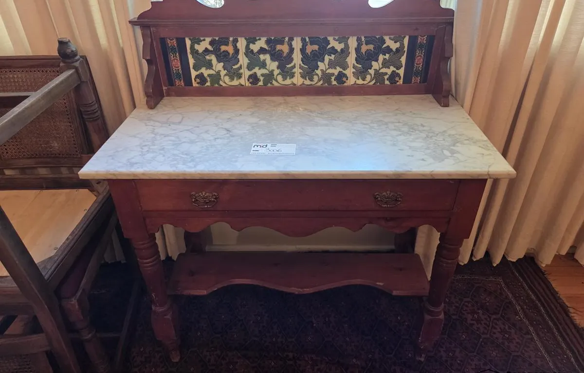 (2) Antique Marble-Top Washstand & Drawer
UNRESERVED