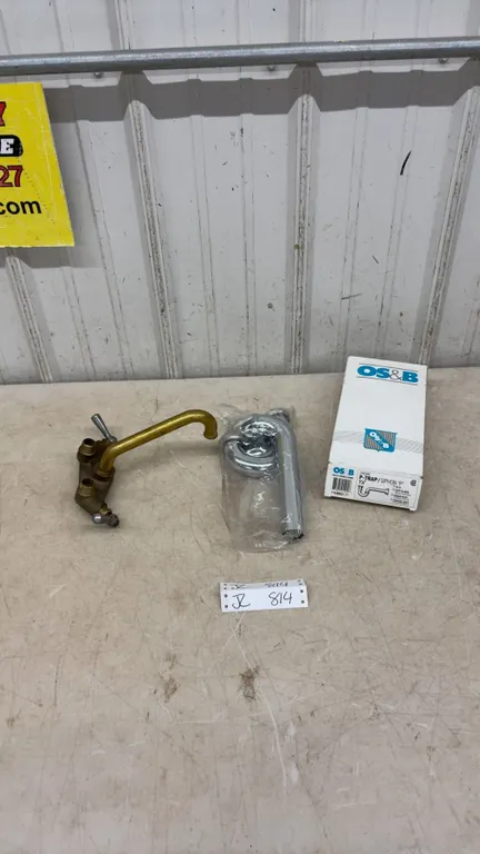 New Brass Laundry Faucet and New Brass P-Trap