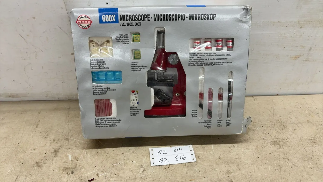 Tasco Discovery Workshop 600X Microscope Kit with 75X, 300X, 600X Magnification