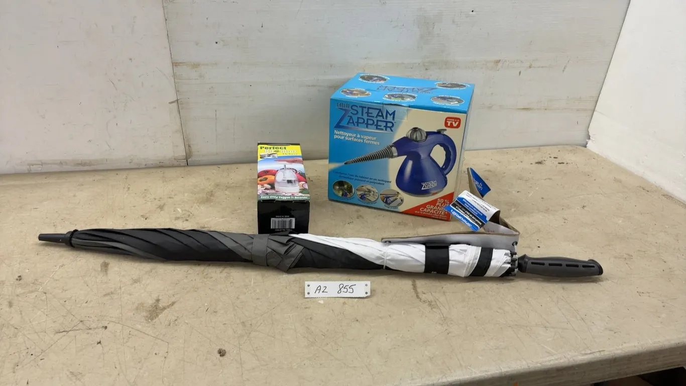 Mini Steam Zapper Handheld Steam Cleaner, Perfect Chopper Deluxe and ShedRain Golf Umbrella