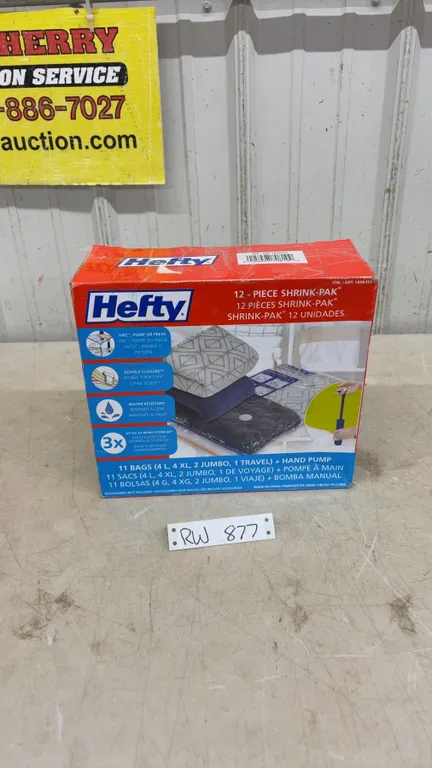 Hefty 12-Piece Shrink-Pak - New or Store Return