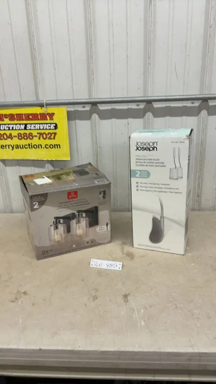 Joseph Flex Lite Advanced Toilet Brush Set of 2 and Globe Rechargeable Sconces only 1 - New or