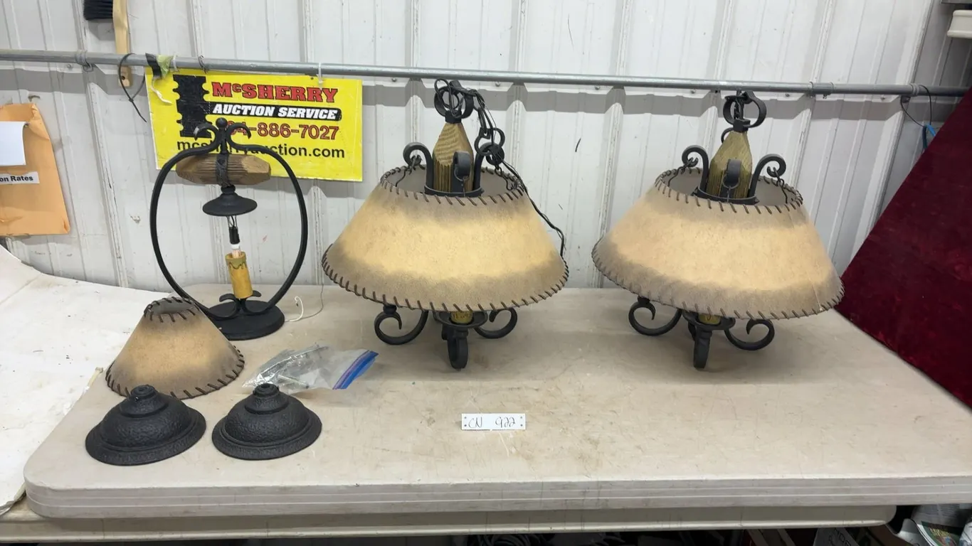 Rustic Hanging Lamps with Hardware