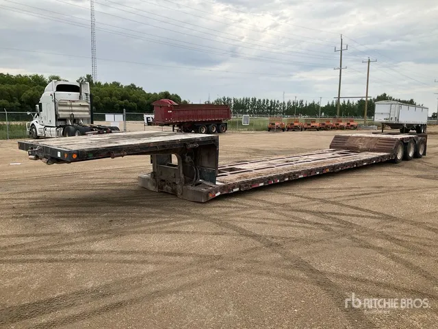 1995 Trail King T/A Extendable Removable Gooseneck Lowboy Trailer
