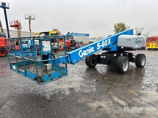 2017 Genie S60X 4WD Diesel Telescopic Boom Lift