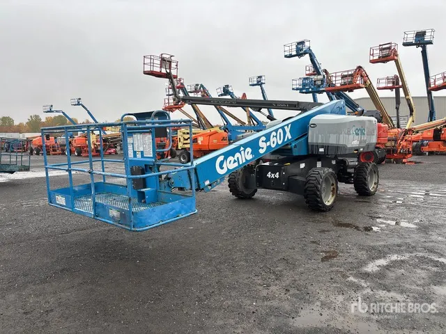 2015 Genie S-60X 4WD Diesel Telescopic Boom Lift