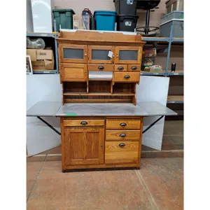 *Vintage Wooden Hoosier Kitchen Cabinet On Wheeels 72"x26"x72" ( cannot ship)