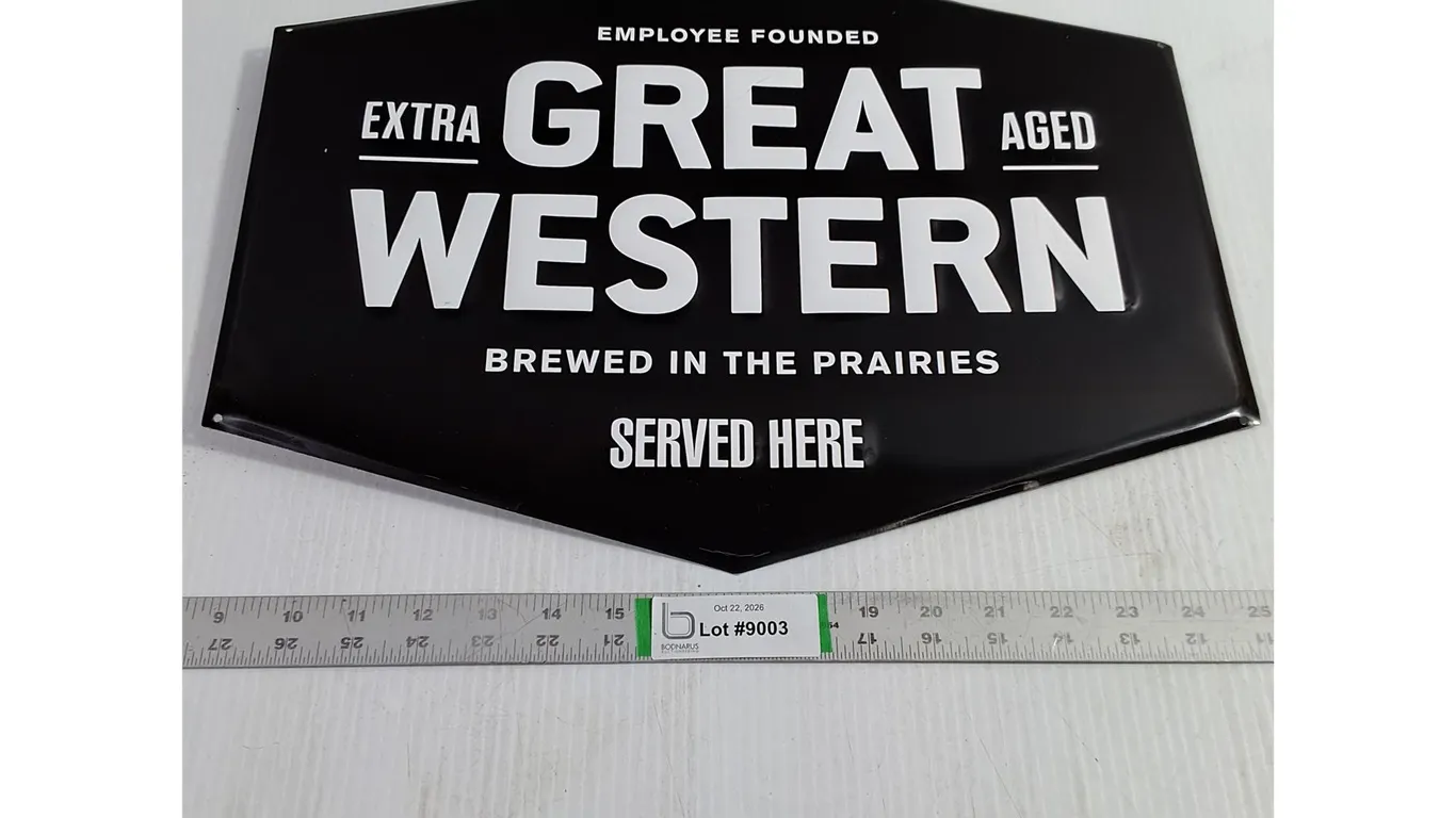 Great Western 13x17 Tin Beer Sign
