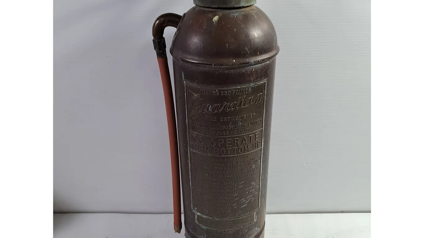 (1) Antique Brass Fire Extinguisher, Pickup Only