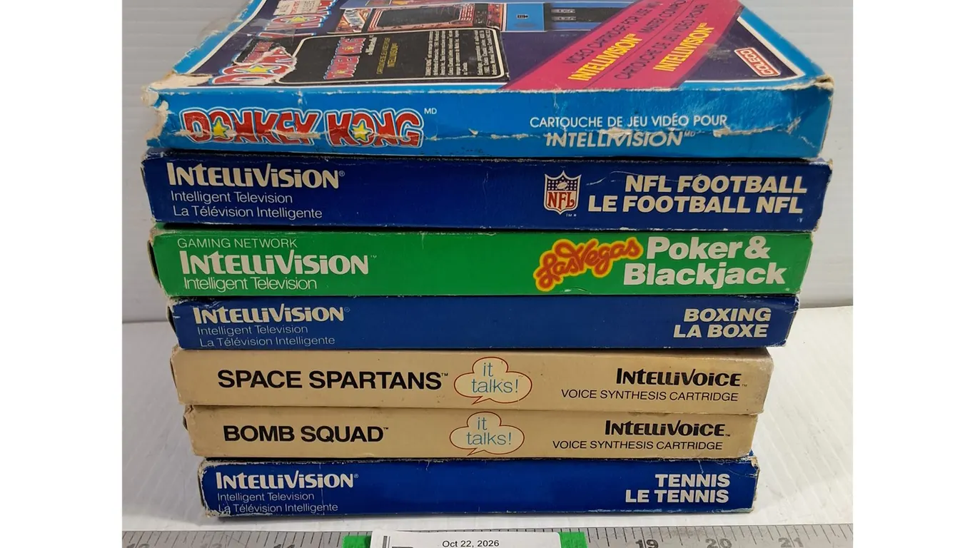 (7) Vintage Intellivision Video Game Cartridges