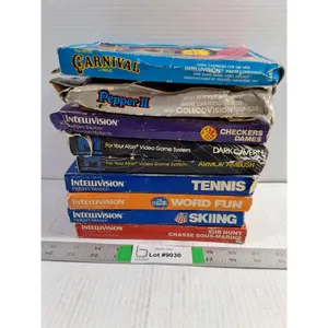 (9) Vintage Intellivision,Atari,Colecovision  Game Cartridges