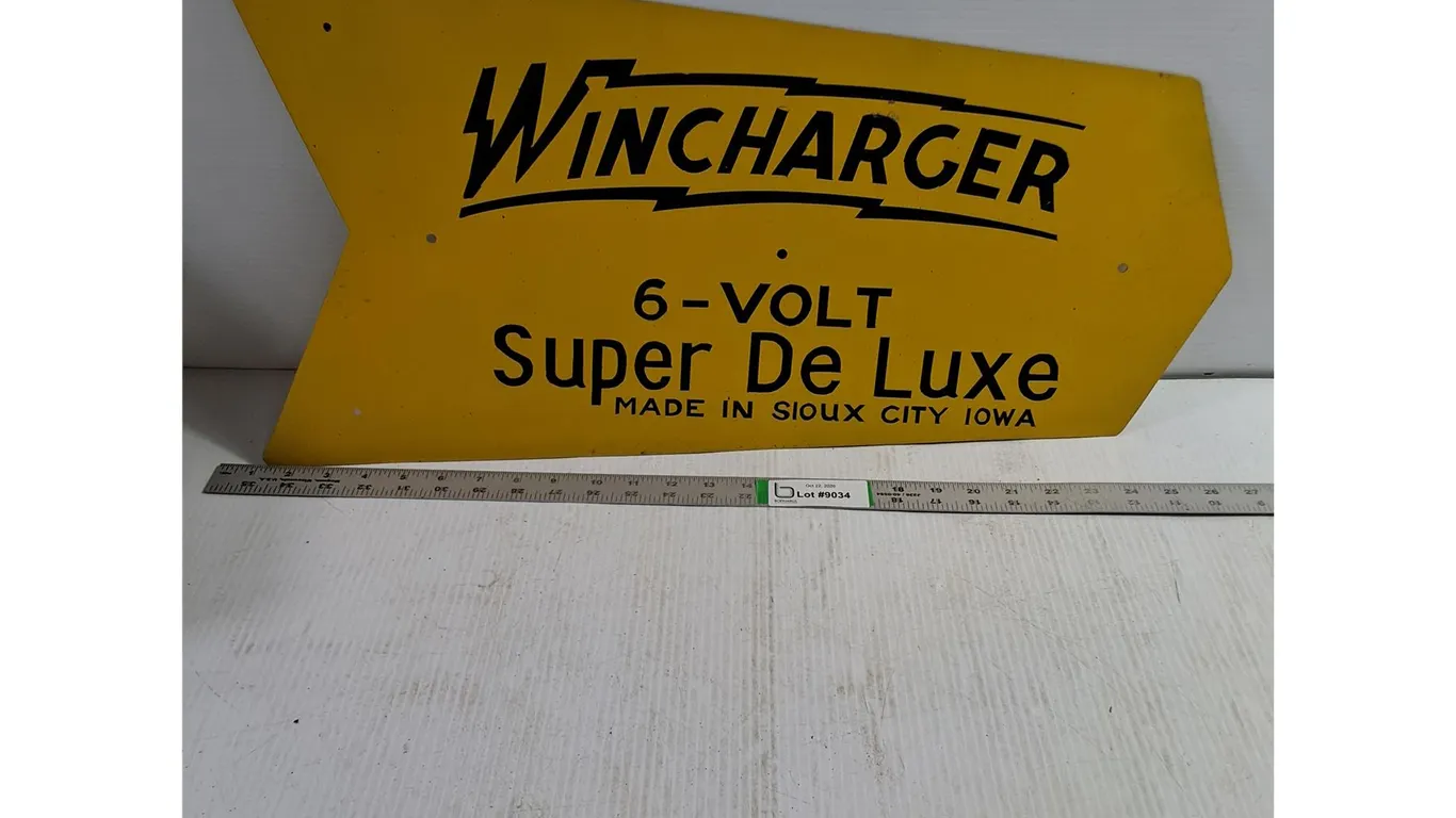 Vintage Double Sided Wincharger Advertising Sign-24" in length