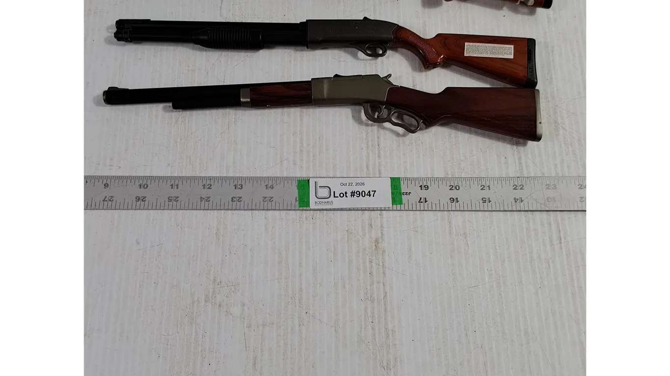 (3) Novelty Gun-Shaped Lighters Resembling Classic Long Guns-none light, need butane