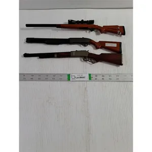 (3) Novelty Gun-Shaped Lighters Resembling Classic Long Guns-none light, need butane
