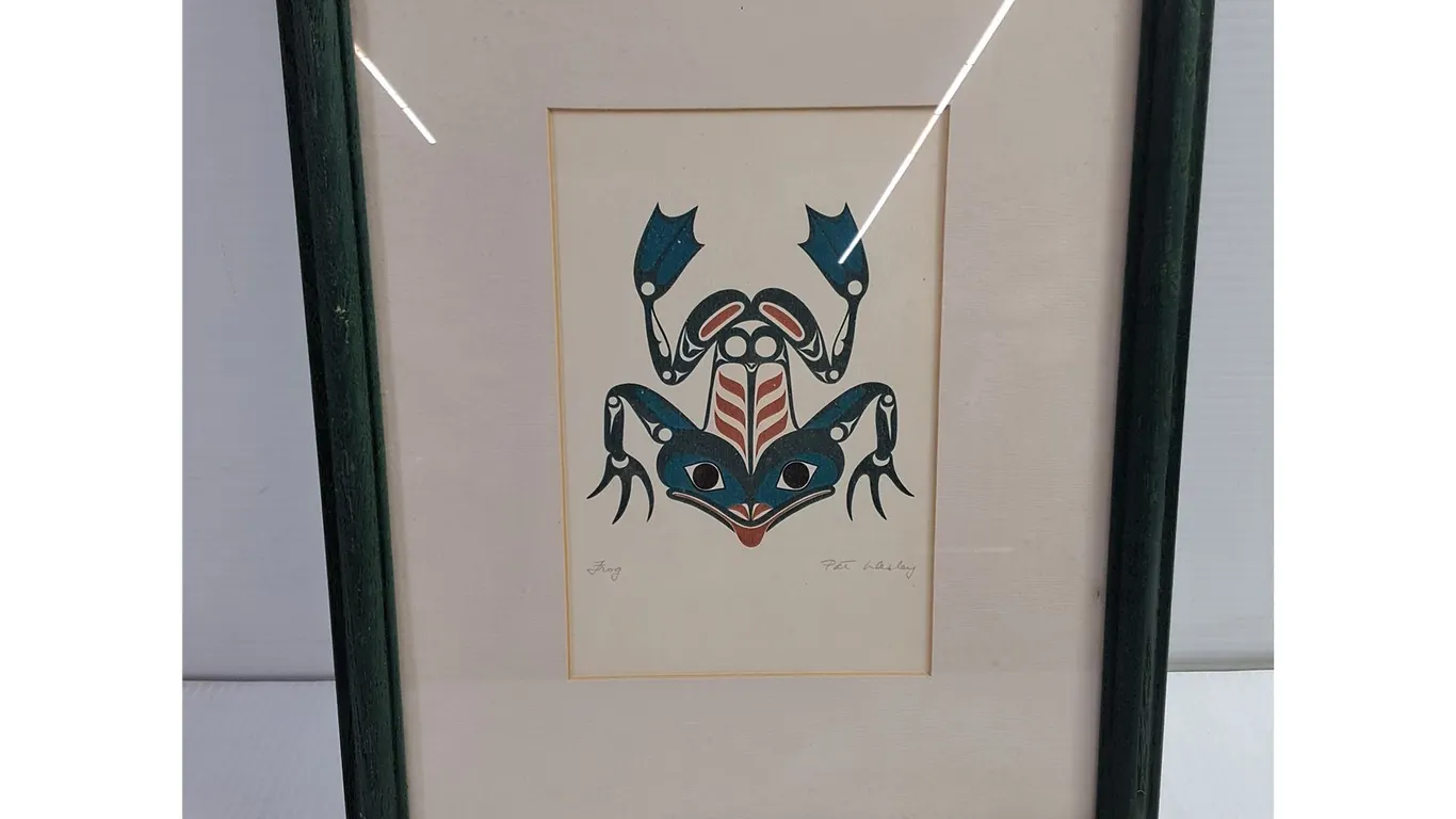 Stylized "Frog" Print or Art Card by Pat Wesley-12.5"x15.5"