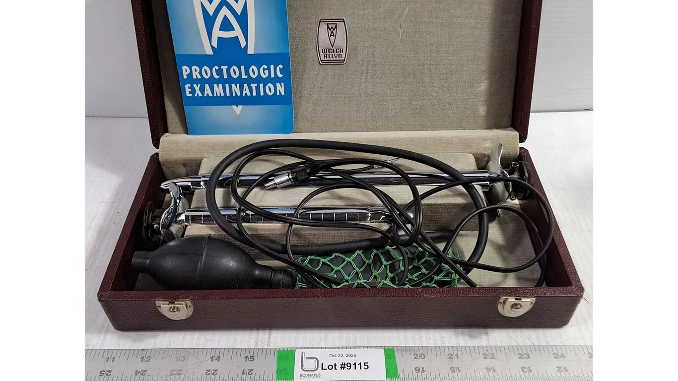 Vintage Medical Kit Labeled "Proctologic Examination" Kit