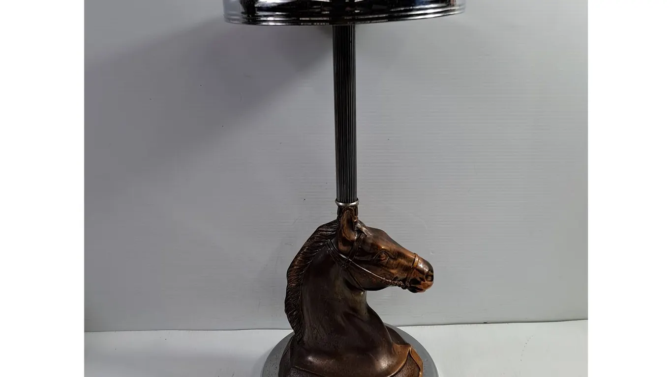 Vintage MCM Horse Head Ashtray Stand, Pickup Only