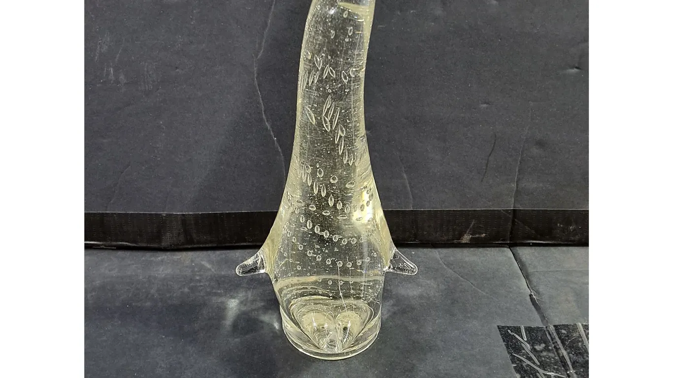 Vintage Glass Penguin-Made in Alberta,Canada-8" High