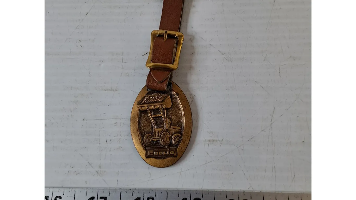 Euclid Heavy Equipment Machine Pocket Watch Keychain Fob