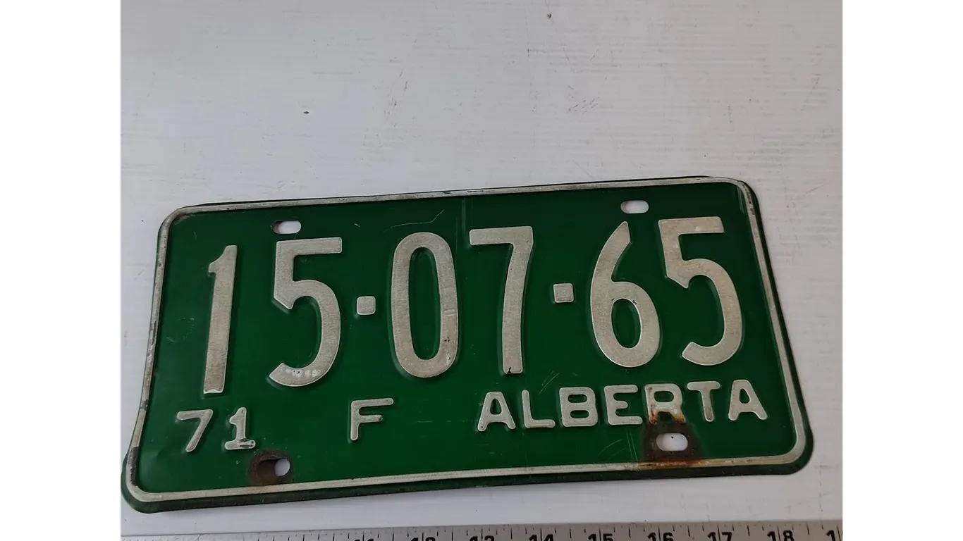 1971 Alberta License Plate