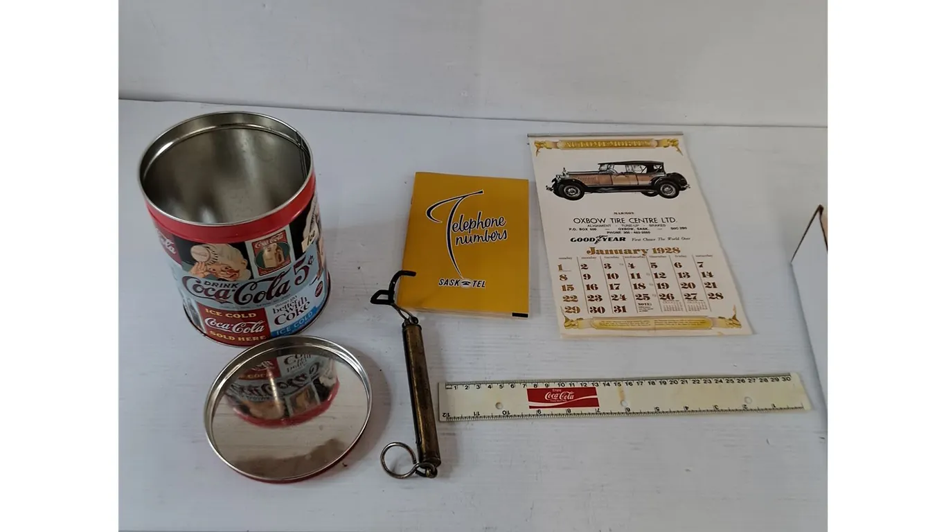 Spring Balance Hanging Scale, Coca Cola Tin, Soft Plastic Ruler, Sasktel Phone Number Book, GoodYear