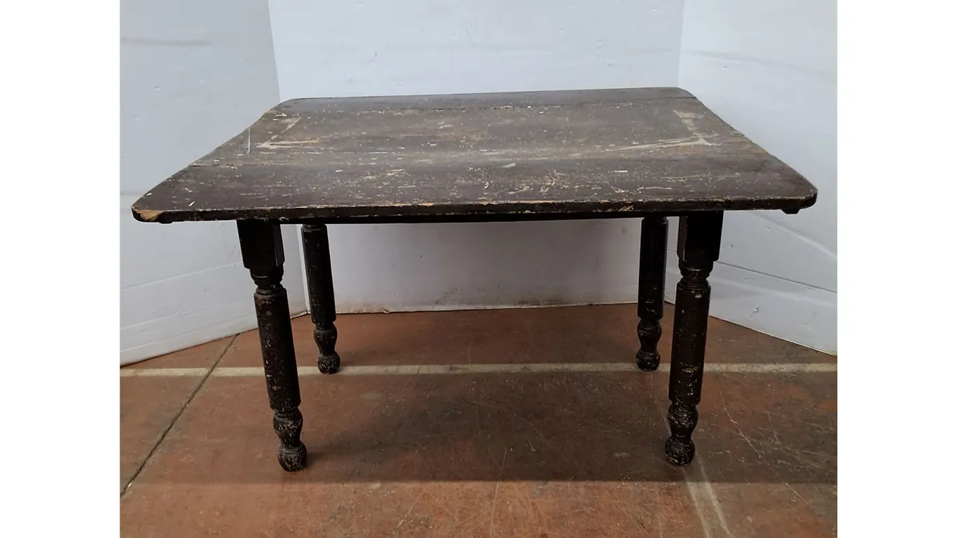 *Vintage Wooden Folding Table 44"x44"x29" (cannot ship)